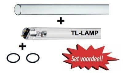 Aquaforte UV-Stralingslampset 55W TL voor Heldere Vijvers - Incl. Kwartsglas & O-ringen