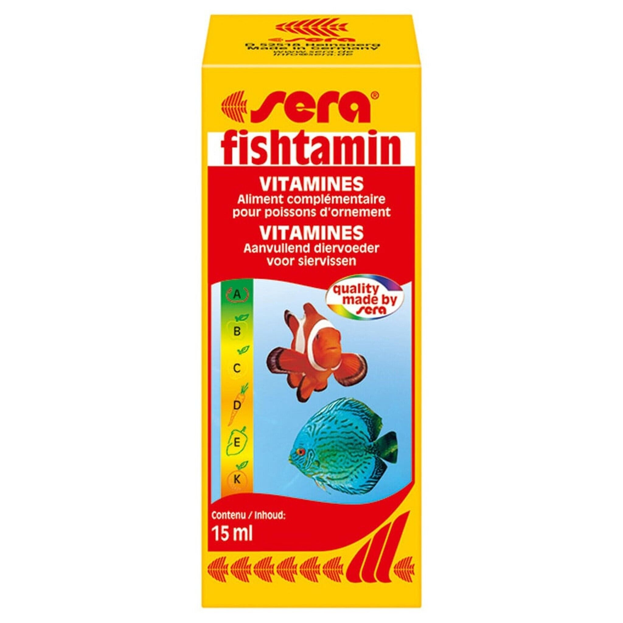 Sera Fishtamin 100 ml Vitamineconcentraat - Voor Verhoogde Vitaliteit van Aquarium- & Vijvervissen