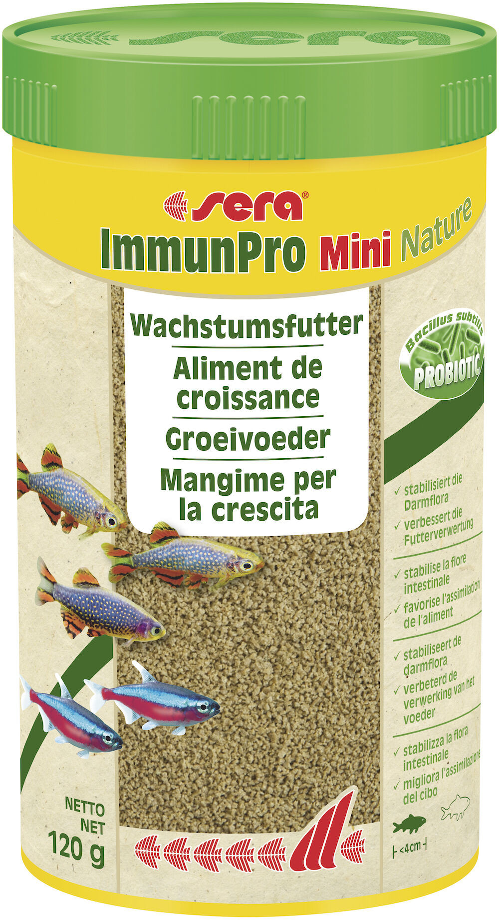 Sera ImmunPro Mini Nature 250ml - Probiotisch Visvoer voor Groei & Gezondheid tot 4cm