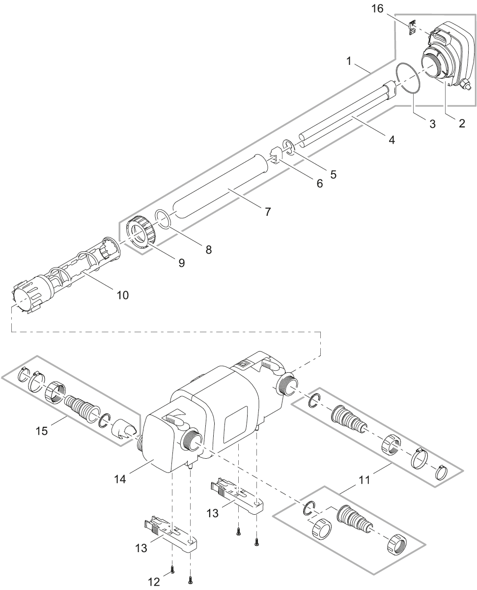 Oase Bitron C 36/55 Originele Reinigingsrotor - Vervangend Onderdeel voor UV-C Vijverfilter