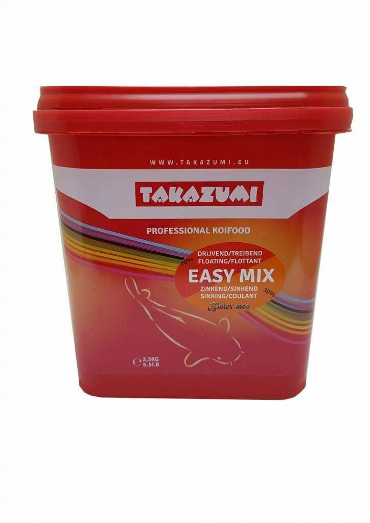 Takazumi Easy Mix Koi Voer - Jaarrond Gezonde Groei - Essentiële Vitaminen - 4,5kg