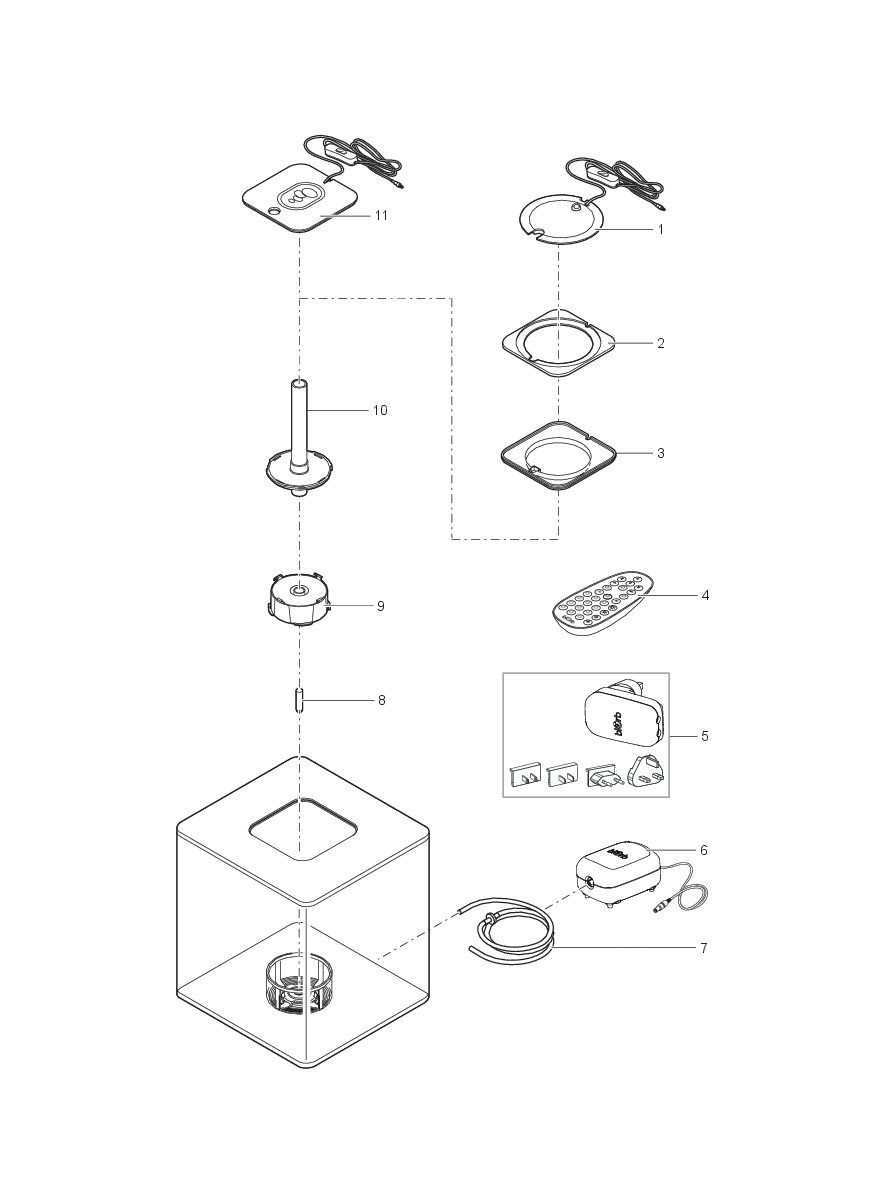 Oase biOrb Vervangende Verlichtinghouder Zwart - Eenvoudige Installatie, Compatibel Design