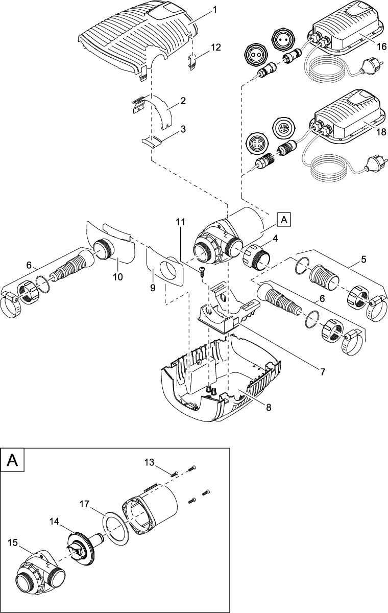 Oase Voedingsadapter 100 VA/12 V DC 8A V-2021 - Duurzaam en Krachtig voor Buiten Gebruik