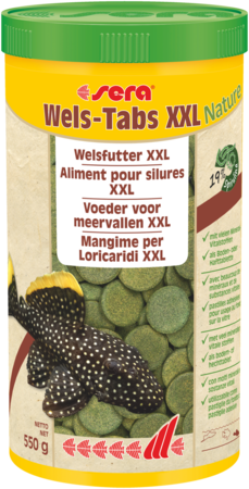 Sera Wels-Tabs XXL Nature 1000ml - Natuurvoer voor Bodemvissen Zonder Toevoegingen