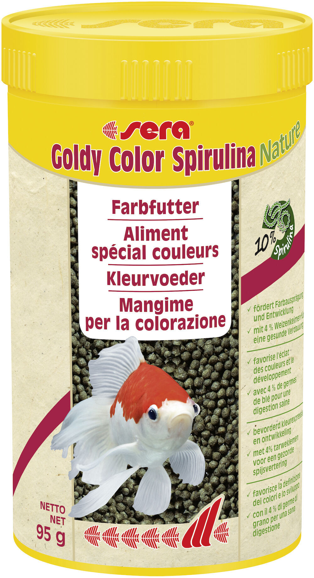 Sera Goldy Color Spirulina Nature 250ml - Natuurlijk Goudvissen Voer voor Levendige Kleuren