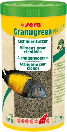 Sera Granugreen Nature 1L Voer voor Cichliden - Rijk aan Spirulina & Spinazie zonder Kunstmatige Toevoegingen