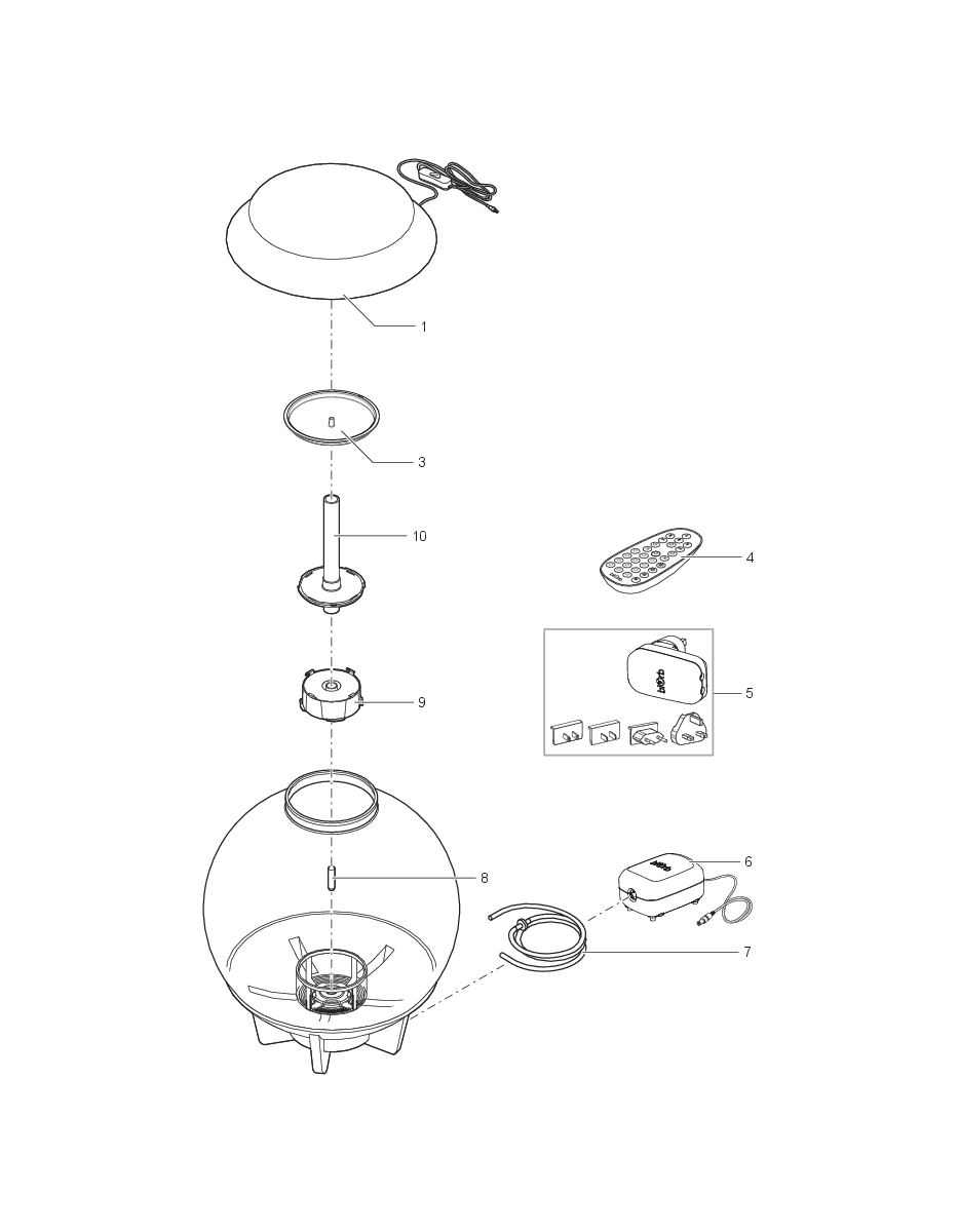 Oase biOrb HALO15 RGB Vervangende Afstandsbediening - Intuïtieve Aquarium RGB Verlichting Control