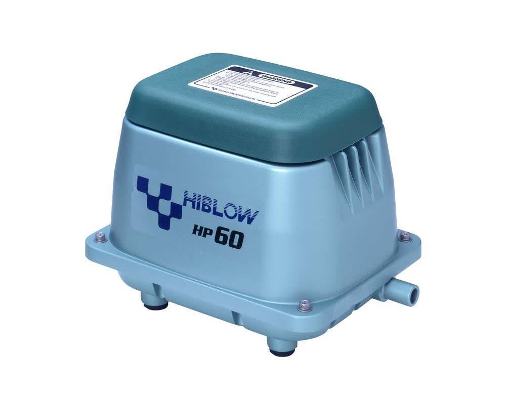 Aquaforte Hiblow HP-60 Luchtpomp - Stille 35dB Vijverbeluchting, 60L/min, 40W Efficiëntie