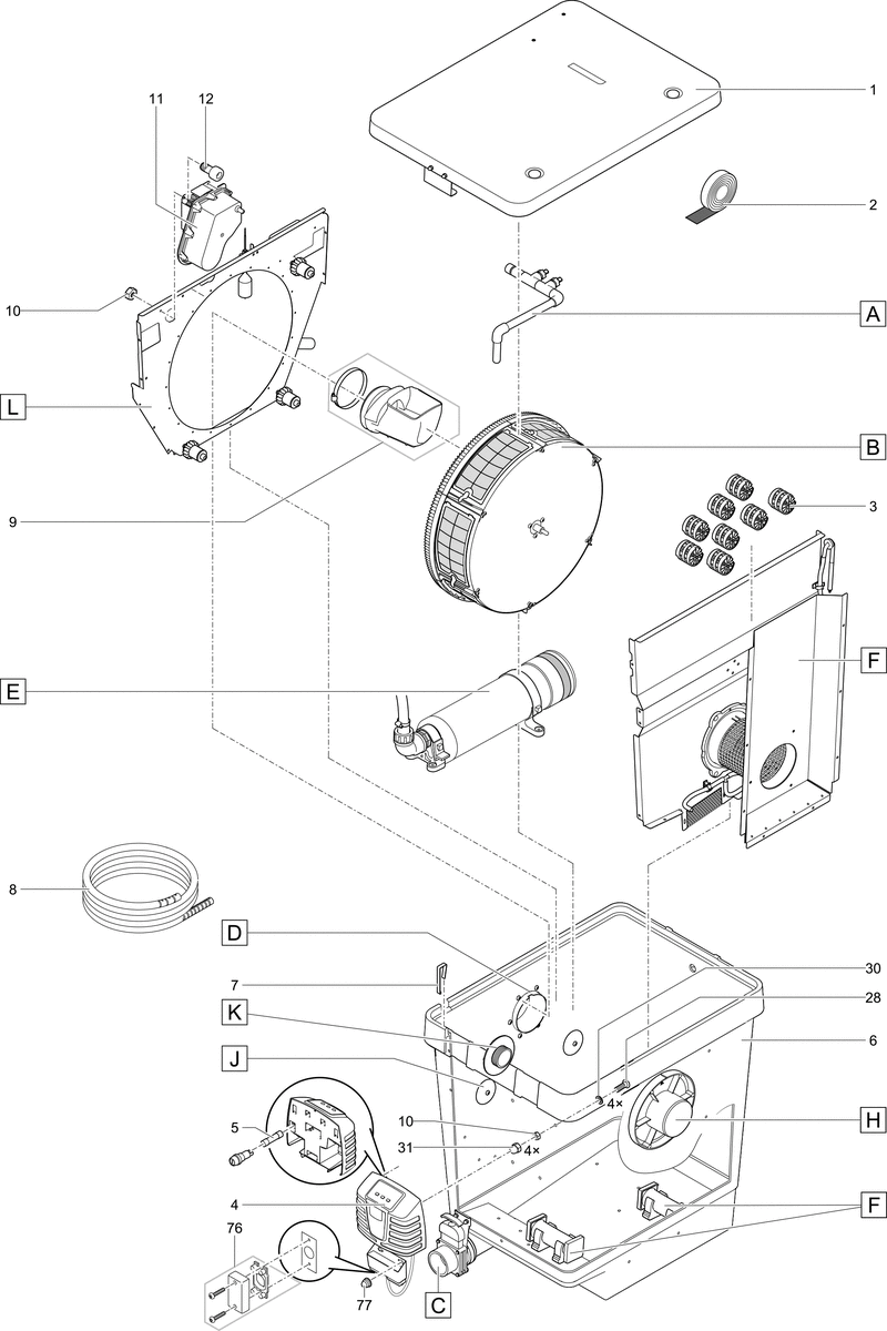 Oase Mod. Spoelbuis Compact M - Essentieel Filteronderdeel, helder water voor vijvers