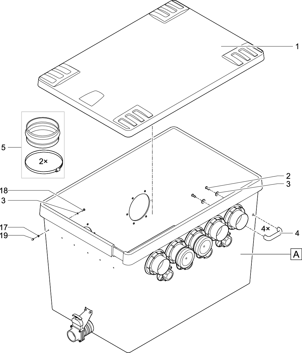 Reservoir XL afvoermodule Gravitation