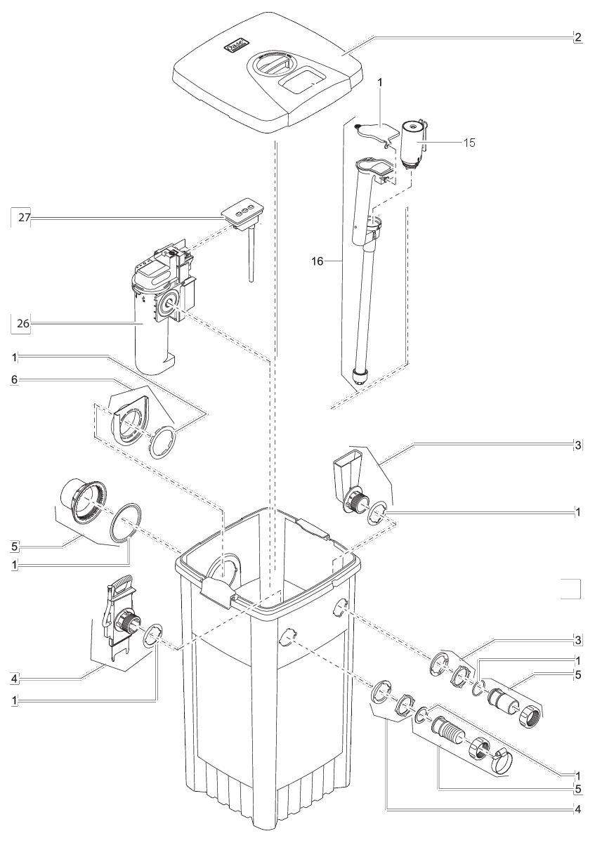 Oase FiltoMatic CWS 7000 Filtermousse-set voor Heldere & Gezonde Vijver - Makkelijke Installatie