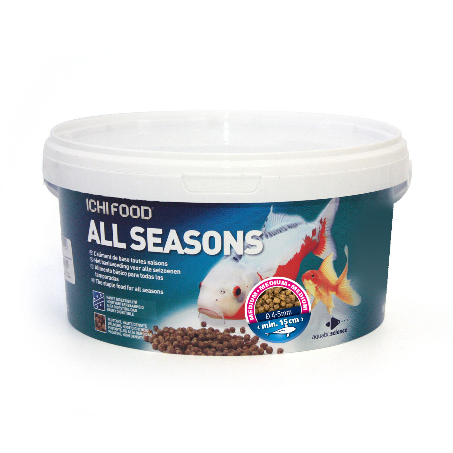 Ichi Food All Seasons Visvoer - Complete Voeding 4-5 mm Korrels, Geschikt voor Alle Seizoenen 1kg