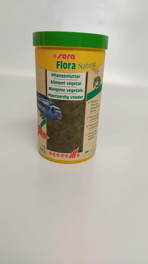 Sera Flora Nature 1000ml - Natuurlijk Plantaardig Vlokkenvoer voor Siervissen - Zonder Kunstmatige Additieven