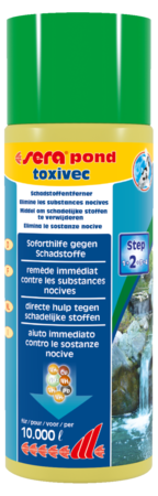 Sera Pond Toxivec 500ml - Effectieve Waterzuivering voor Vijvers, Neutraliseert Gifstoffen en Beschermt Vissen