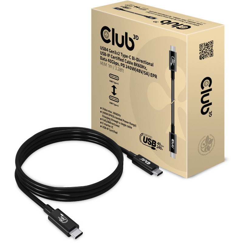 USB4-C Gen2x2 Bi-Directional Kabel