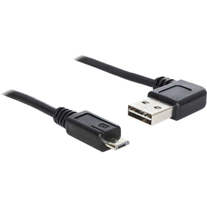 USB 2.0 male left/right > micro-B, 3m Kabel