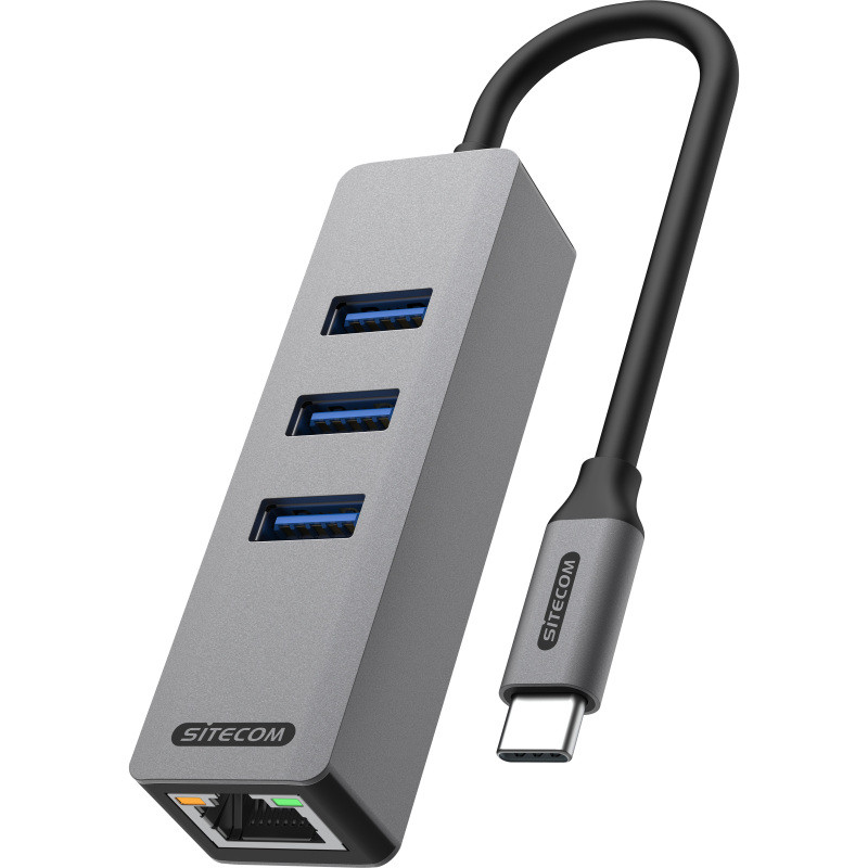 USB-C naar Ethernet + 3x USB Hub Dockingstation