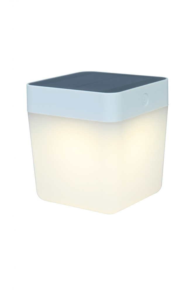 Lutec Table Cube LED-Solarlamp (wit)