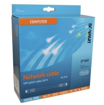 Scanpart netwerkkabel (UTP) CAT6 15,0m UTP kabel Zwart
