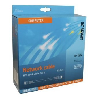 Scanpart netwerkkabel (UTP) CAT6 20,0m UTP kabel Zwart