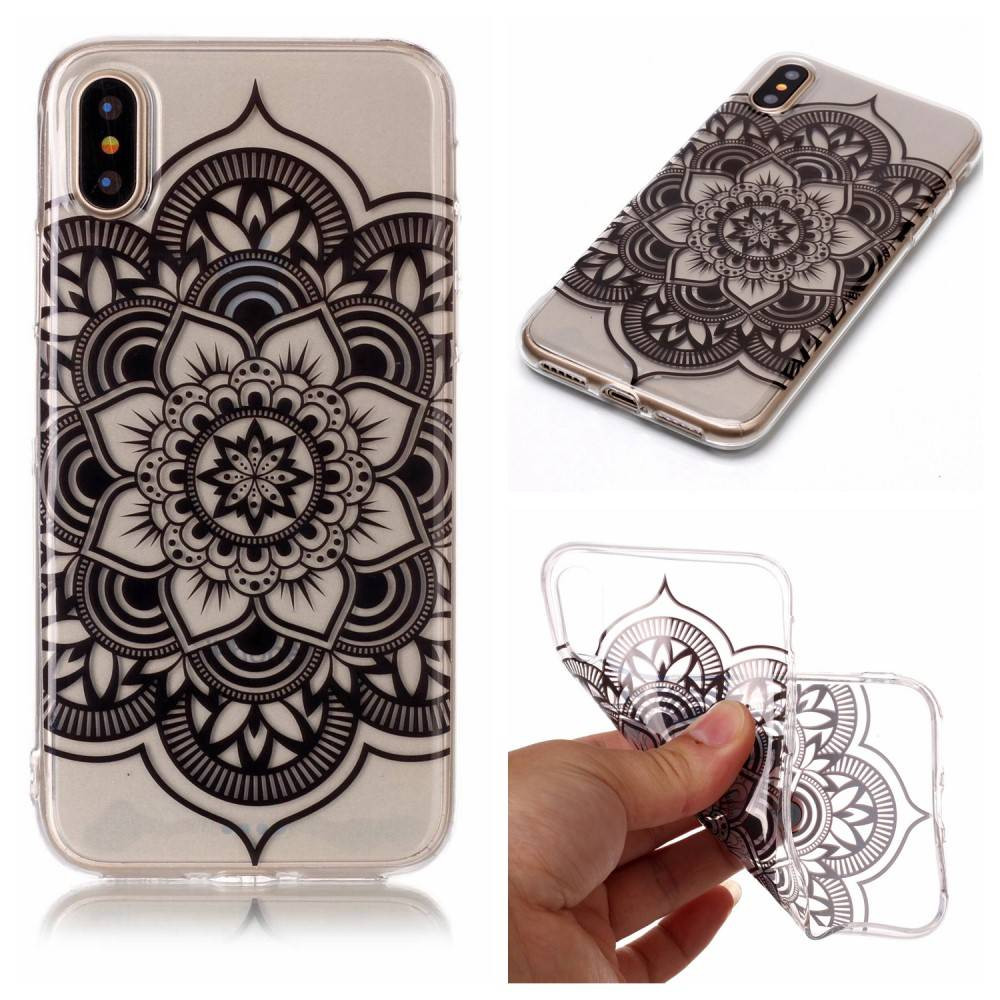 Softcase henna lotus hoes iPhone X / XS