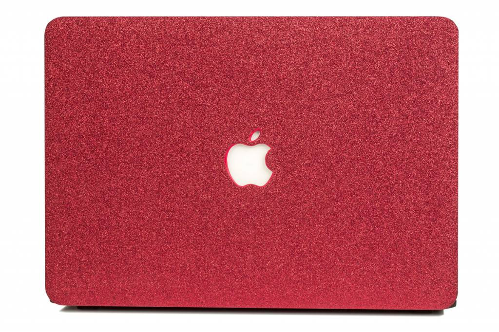 Lunso MacBook Air 13 inch (2010-2017) cover hoes - case - glitter rood