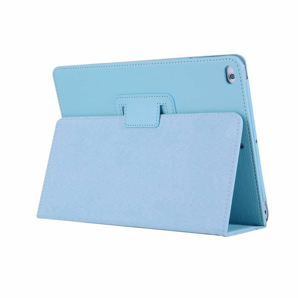 Lunso - iPad 9.7 (2017/2018) / Pro 9.7 / Air / Air 2 - Stand flip sleepcover hoes - Lichtblauw