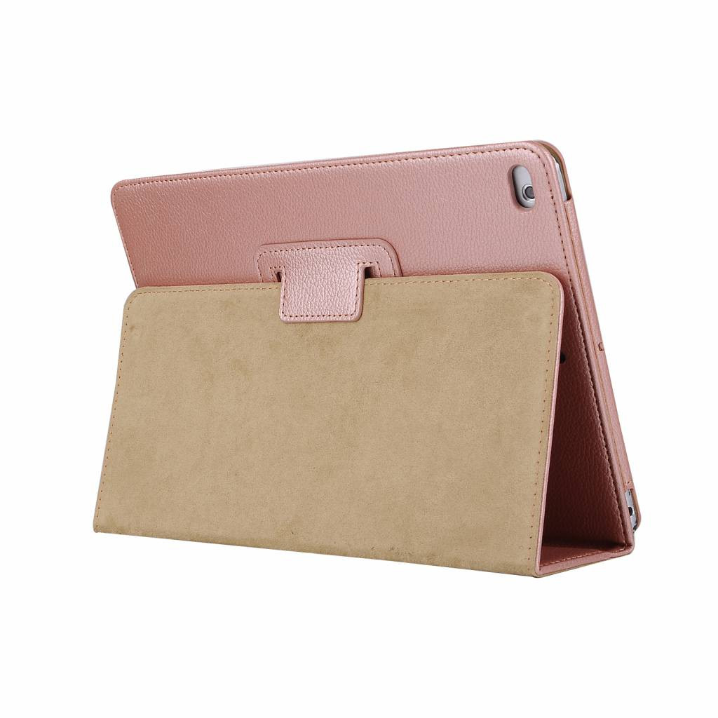 Lunso - iPad 9.7 (2017/2018) / Pro 9.7 / Air / Air 2 - Stand flip sleepcover hoes - Rose Goud
