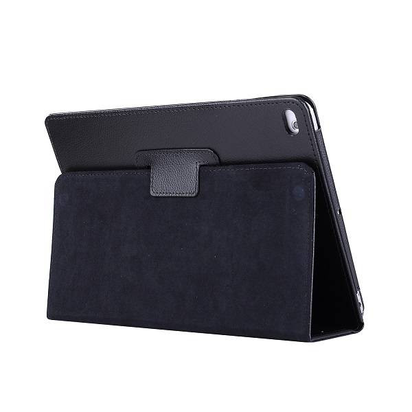 Lunso - iPad 9.7 (2017/2018) / Pro 9.7 / Air / Air 2 - Stand flip sleepcover hoes - Zwart