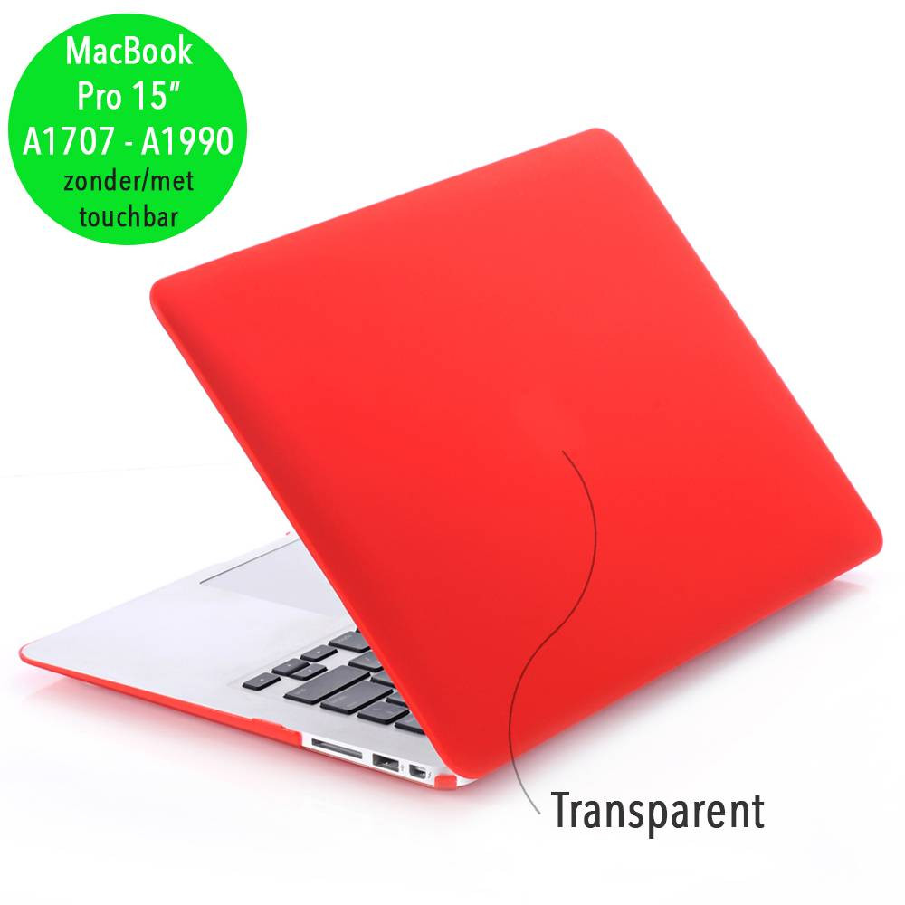 Lunso MacBook Pro 15 inch (2016-2020) cover hoes - case - mat rood