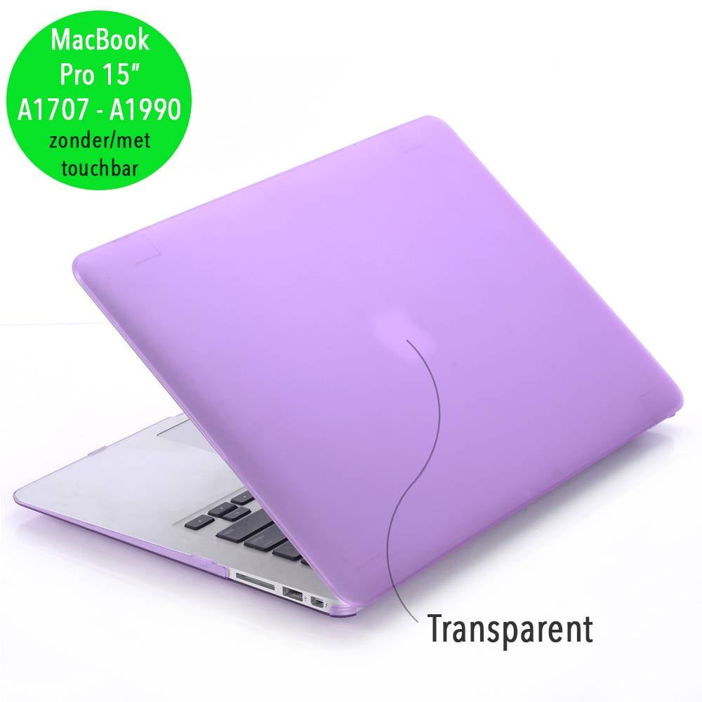 Lunso MacBook Pro 15 inch (2016-2020) cover hoes - case - mat paars