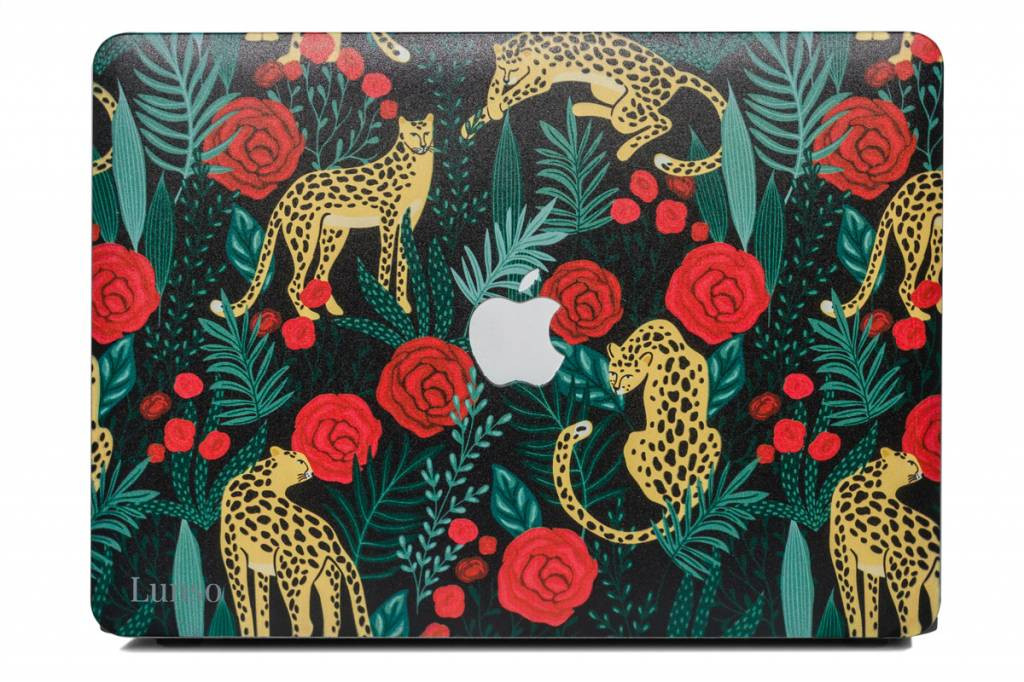 Lunso MacBook Air 13 inch (2010-2017) cover hoes - case - Leopard Roses