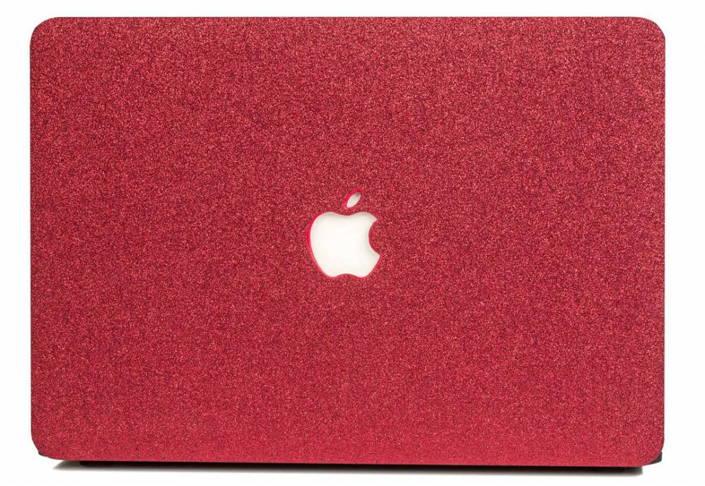 Lunso MacBook Air 13 inch (2018-2019) cover hoes - case - Glitter rood