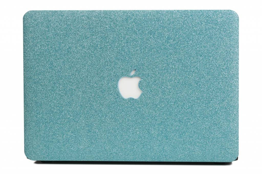 Lunso MacBook Air 13 inch (2018-2019) cover hoes - case - Glitter lichtblauw