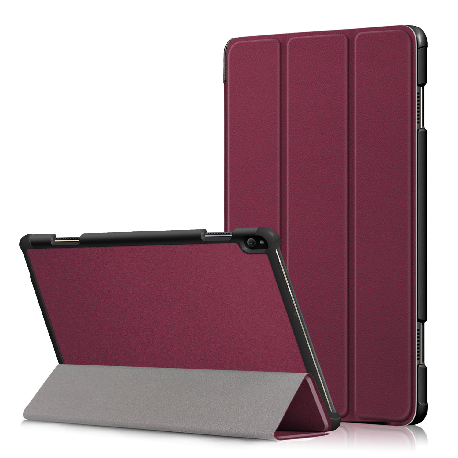 3-Vouw sleepcover hoes - Lenovo Tab P10 - Bordeaux Rood