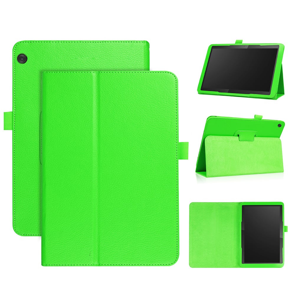 Lunso - Lenovo Tab M10 Gen 1 - Stand flip Bookcase hoes - Groen