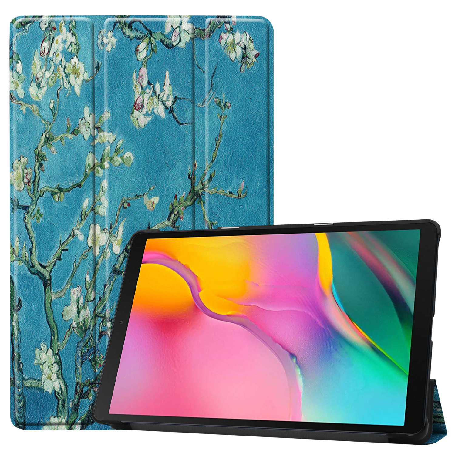 3-Vouw sleepcover hoes - Samsung Galaxy Tab S5e 10.5 inch- Van Gogh Amandelboom