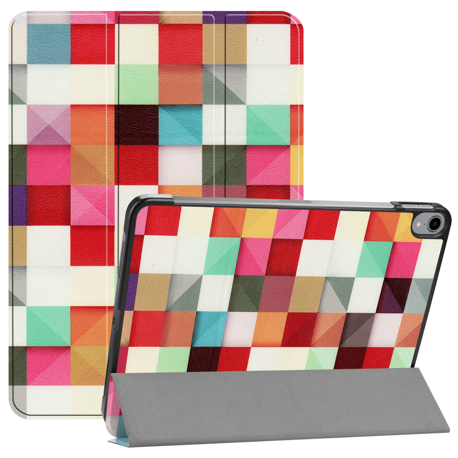 3-Vouw sleepcover hoes - iPad Pro 11 inch (2020) - Blokken
