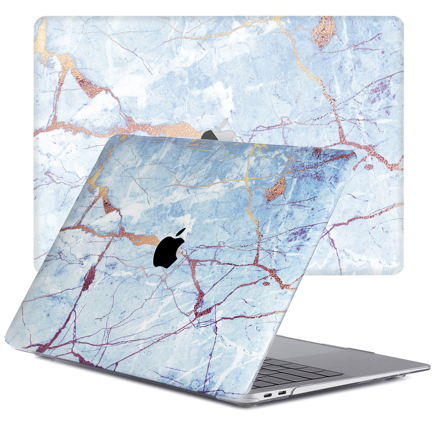 Lunso MacBook Air 13 inch (2018-2019) cover hoes - case - Marble Zelda