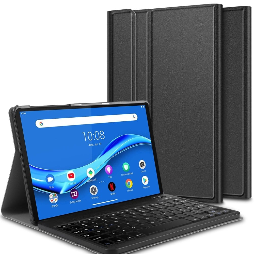 Lunso - afneembare Keyboard hoes - Lenovo Tab M10 FHD Plus - Zwart
