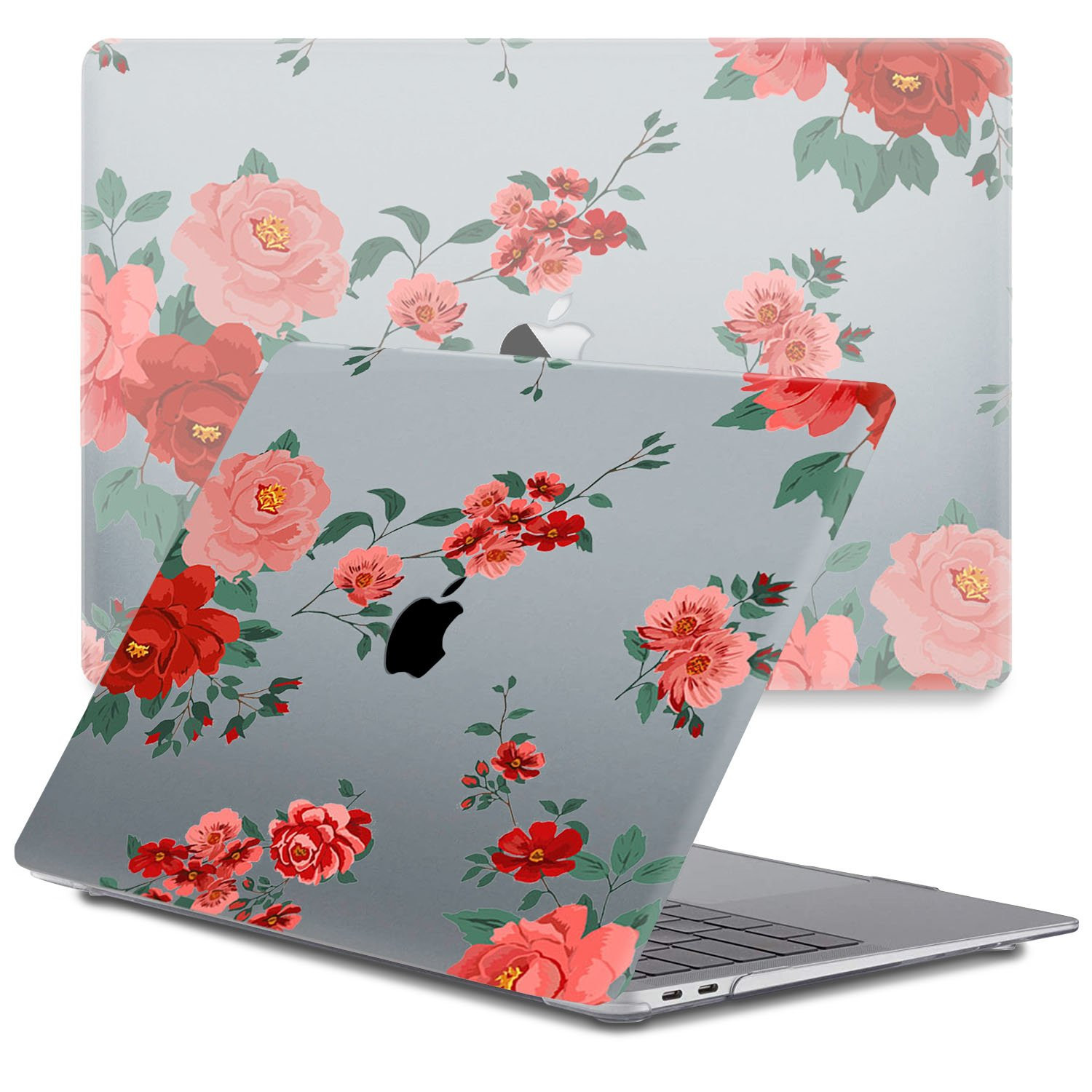 Lunso MacBook Air 13 inch M1 (2020) cover hoes - case - Red Roses