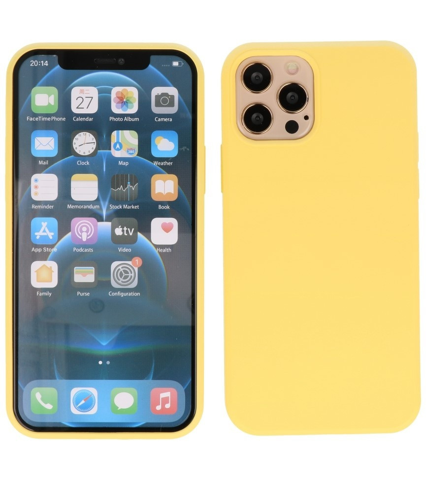 Lunso - Softcase hoes - iPhone 12 Pro Max - Geel