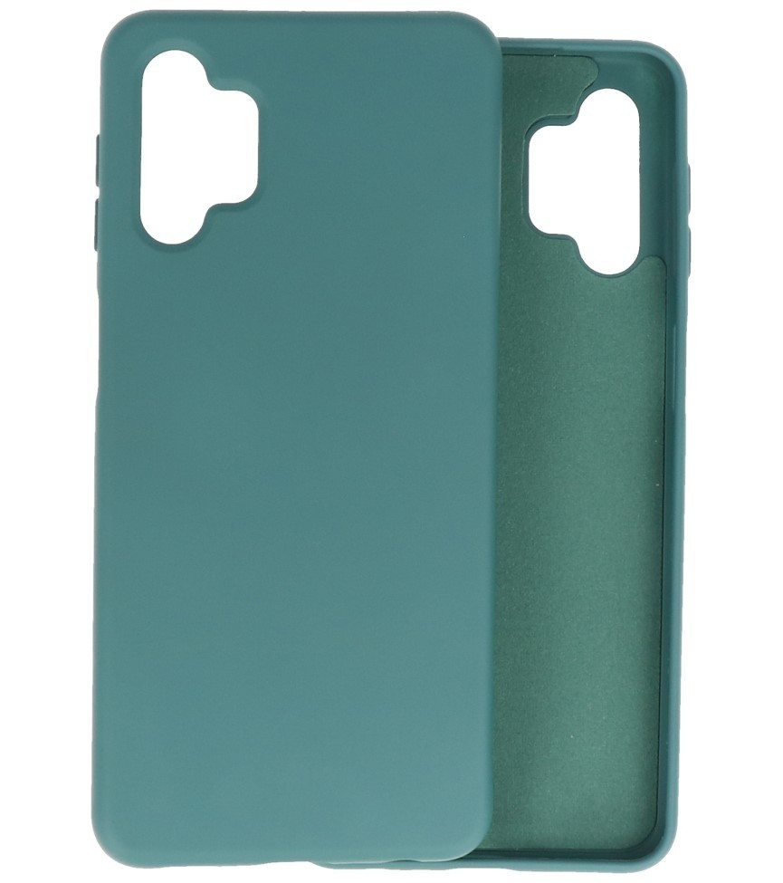 Lunso - Softcase hoes - Samsung Galaxy A32 - Army Groen
