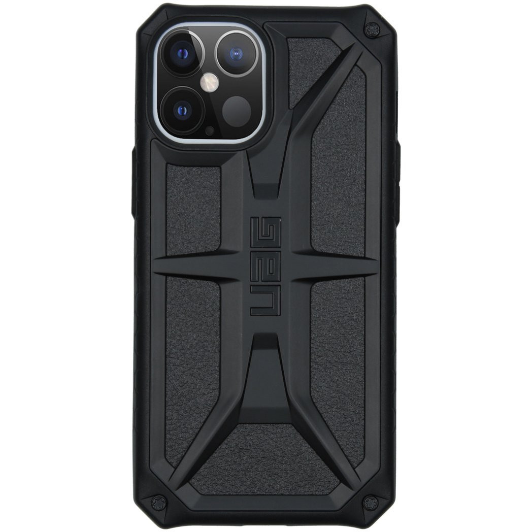 UAG - Monarch backcover hoes - iPhone 12 Pro Max - Zwart + Lunso Tempered Glass