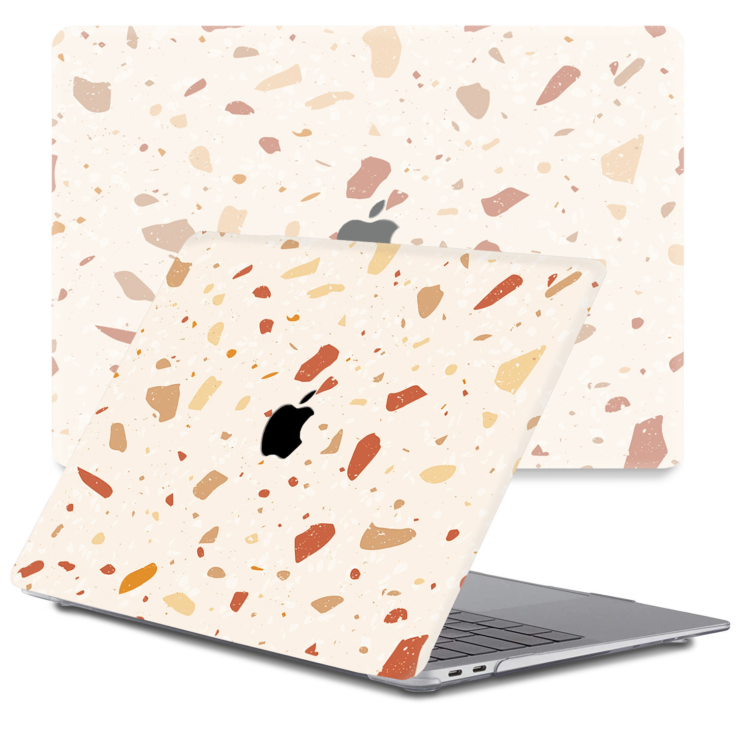 Lunso MacBook Pro 13 inch (2016-2019) cover hoes - case - Terrazo