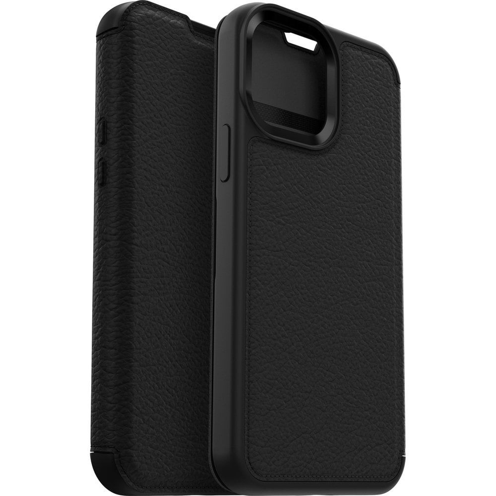 Otterbox - Strada Case wallet hoes - iPhone 13 Pro Max - Zwart + Lunso Tempered Glass