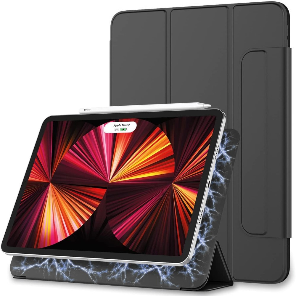 Magnetische 3-Vouw sleepcover hoes - iPad Pro 11 inch (2021) - Zwart