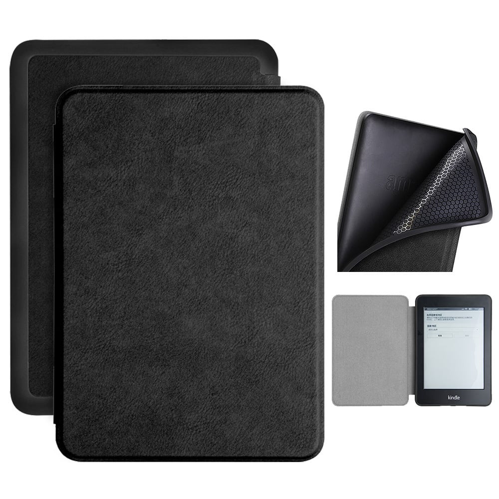 Lunso - sleepcover flip hoes - Kindle Paperwhite 4 - Zwart