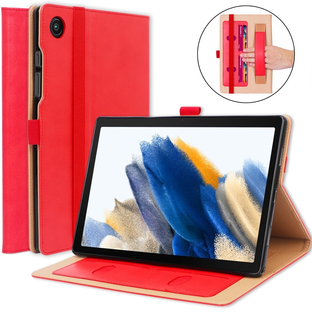 Luxe stand flip sleepcover hoes - Samsung Galaxy Tab A8 (2021) - Rood