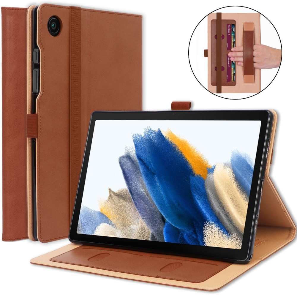 Luxe stand flip sleepcover hoes - Samsung Galaxy Tab A8 (2021) - Bruin